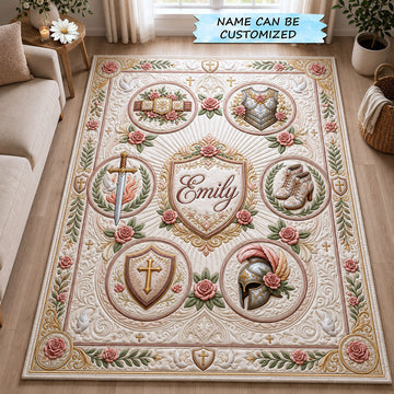 Christian Faith Area Rug - Non-Slip Washable 3D Print Rug for Living Room & Bedroom