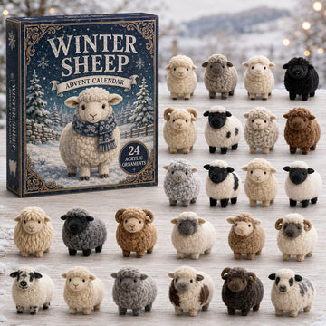 Winter Sheep Advent Calendar 2026 - 24-Day Countdown, Acrylic Charms