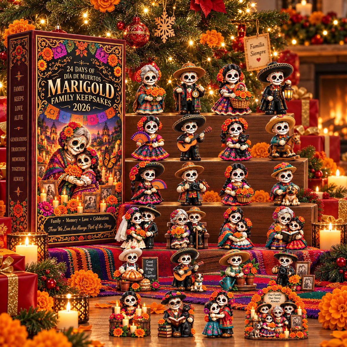 24 Days of Family, Memory & Love — Día de Muertos Marigold Family Keepsakes advent calendar