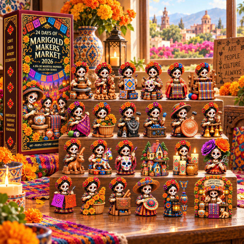 24 Days of Handcrafted Tradition — Día de Muertos Marigold Makers Market advent calendar