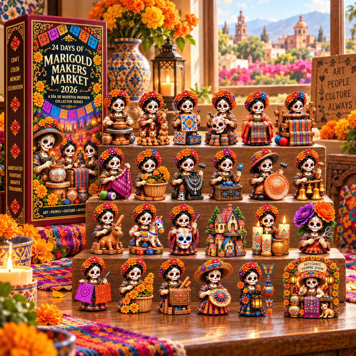 24 Days of Handcrafted Tradition — Día de Muertos Marigold Makers Market advent calendar