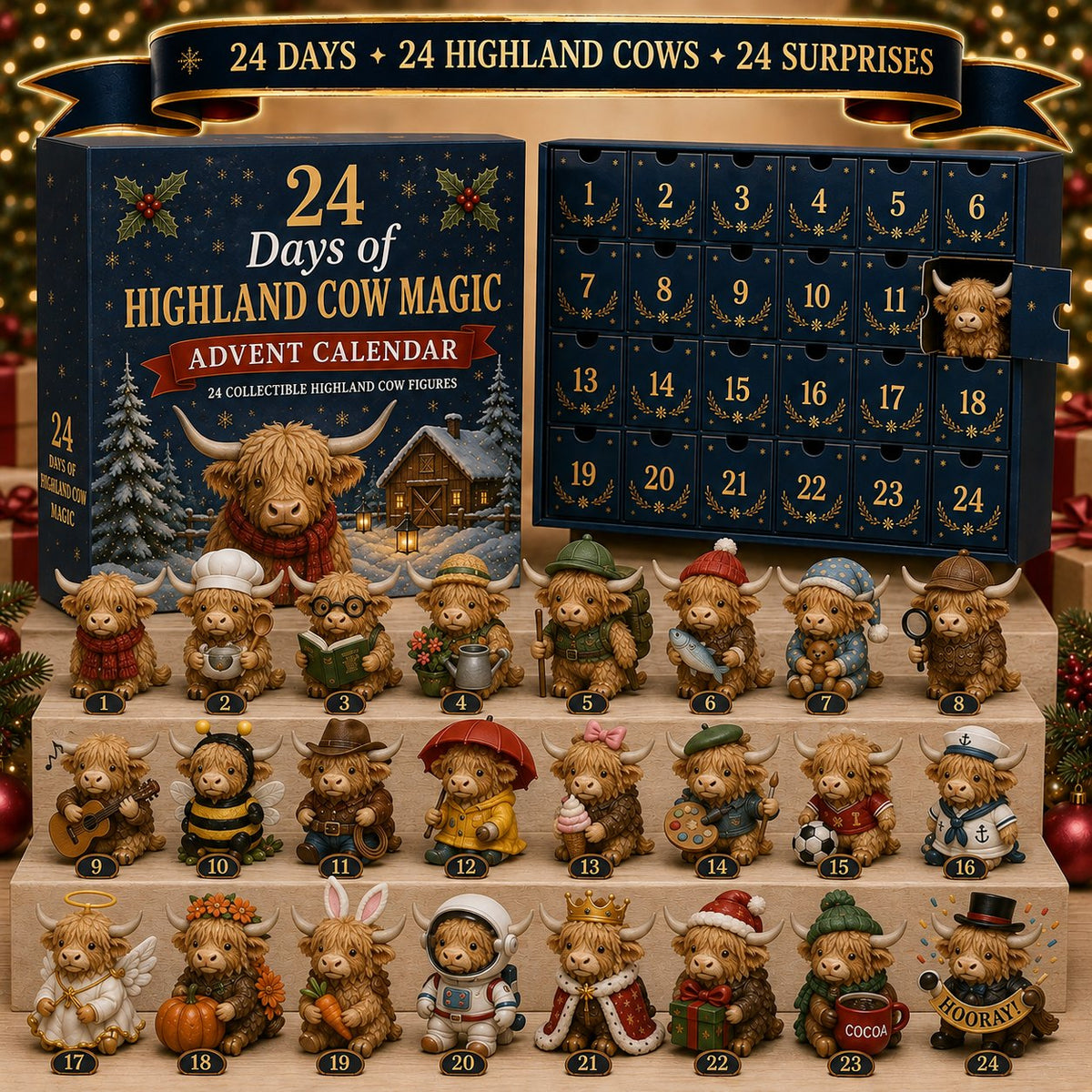 24 Days of Highland Cow Magic advent calendar