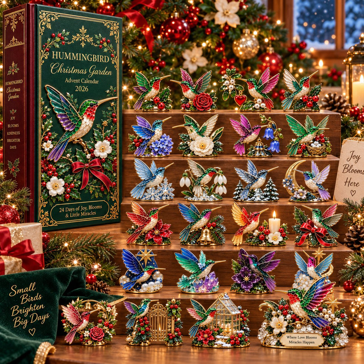 24 Days of Joy in Bloom — Hummingbird Christmas Garden advent calendar