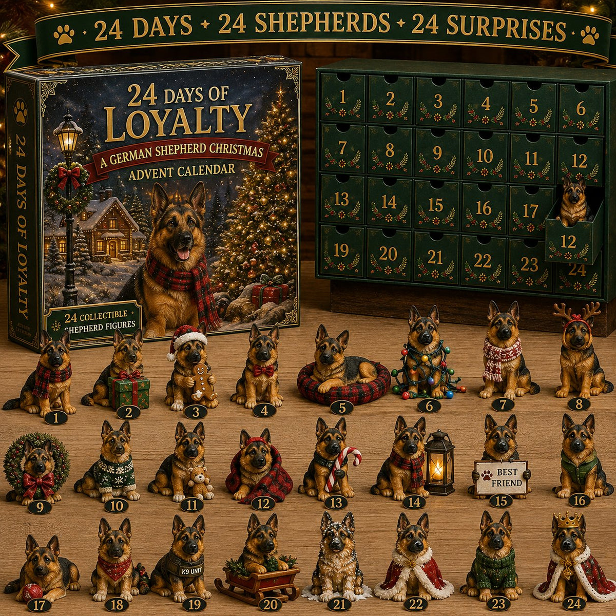 24 Days of Loyalty – German Shepherd Christmas advent calendar