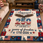 250 America Freedom area rug in a living room