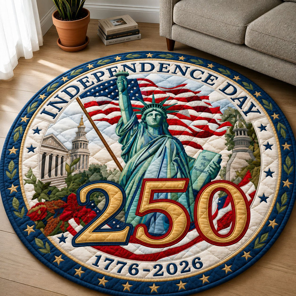 250 Independence Day Round Mat Rug - Nature Design | Serene Home Decor