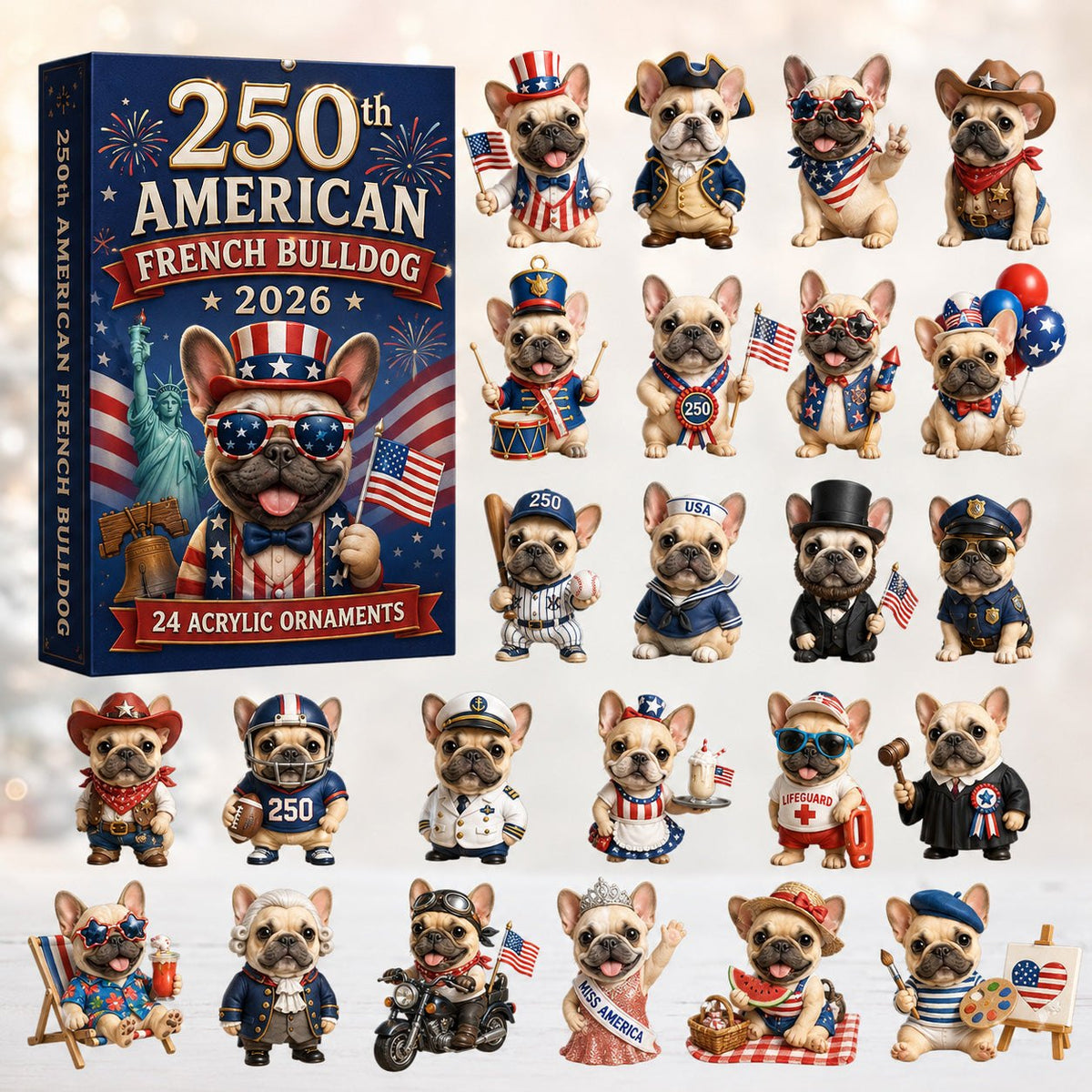 250th American French Bulldog advent calendar
