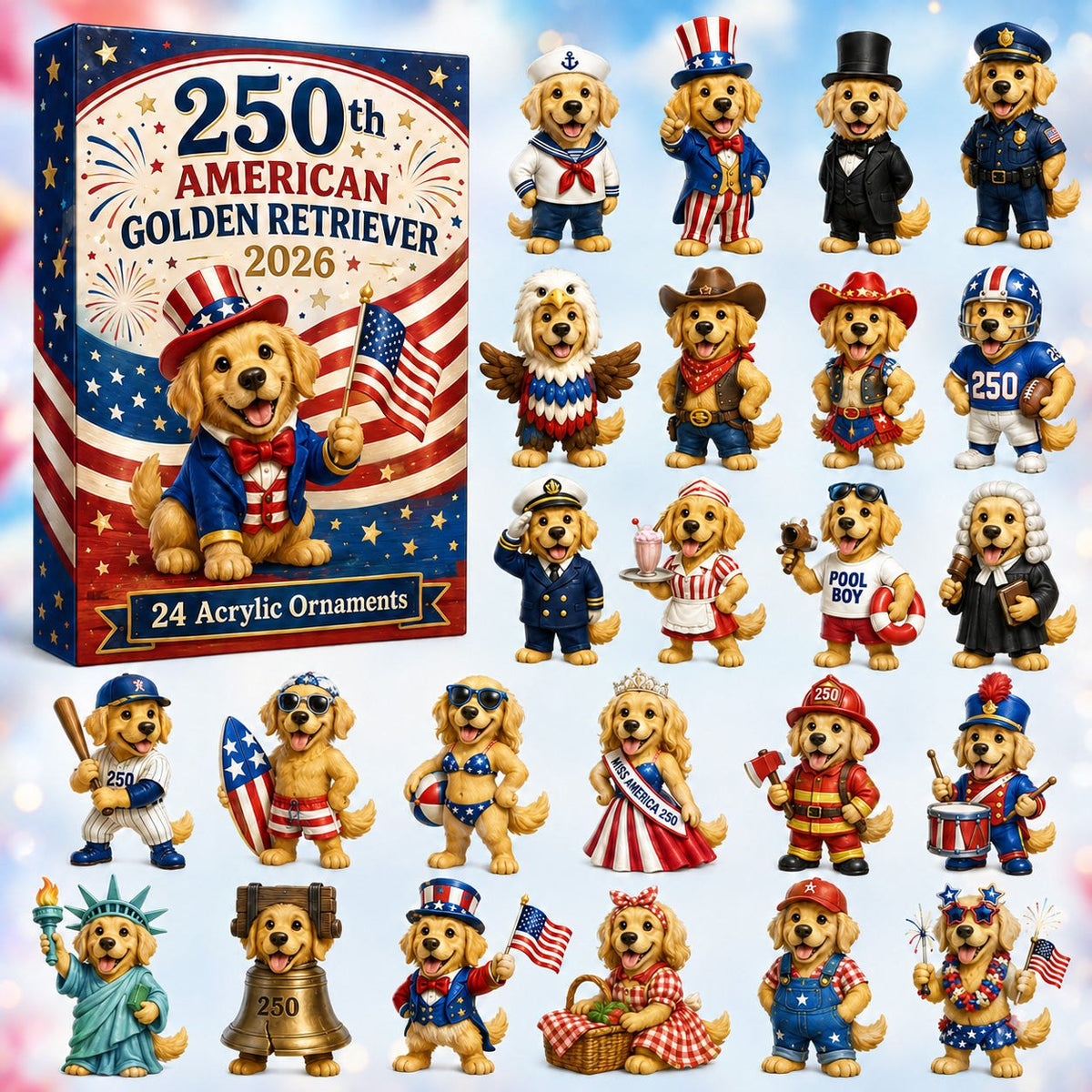 250th American Golden Retriever advent calendar