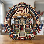 250th Anniversary wooden block, laser-cut 3-layer wood