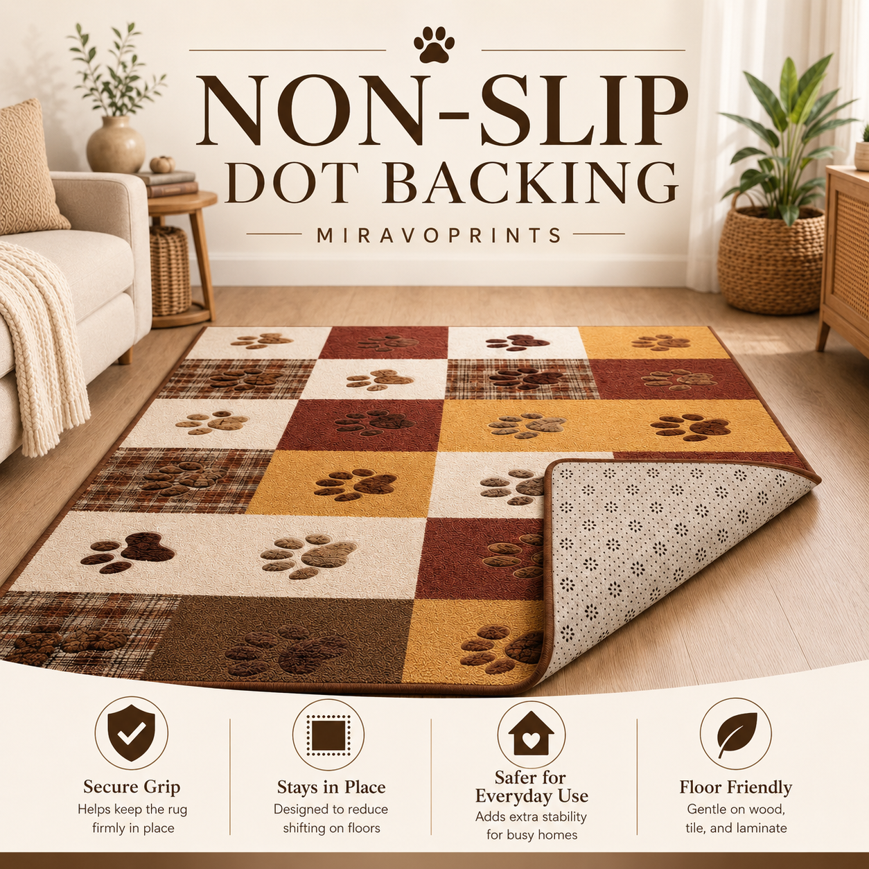 Put On The Full Armor Of God area rug - home decor room setting with non-slip backing