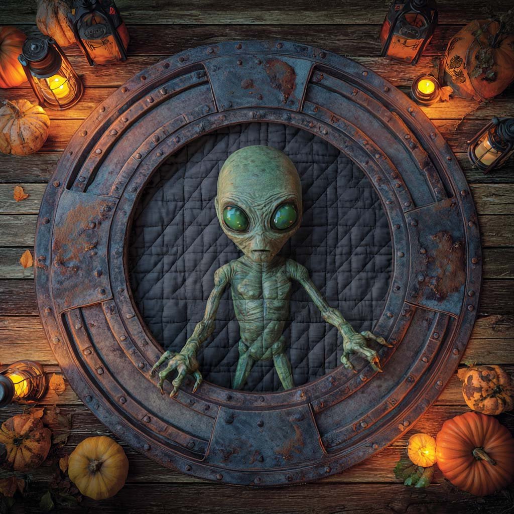 Abduction Portal Round Mat Rug - washable non-slip printed rug