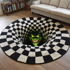 Abyss Demon Wait Round Mat Rug - washable non-slip printed rug