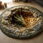 Abyss Dweller Round Mat Rug - washable non-slip printed rug