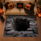 Abyss Gate area rug in a living room