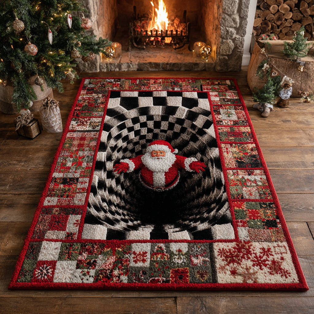 Abyss Santa Claus area rug in a living room