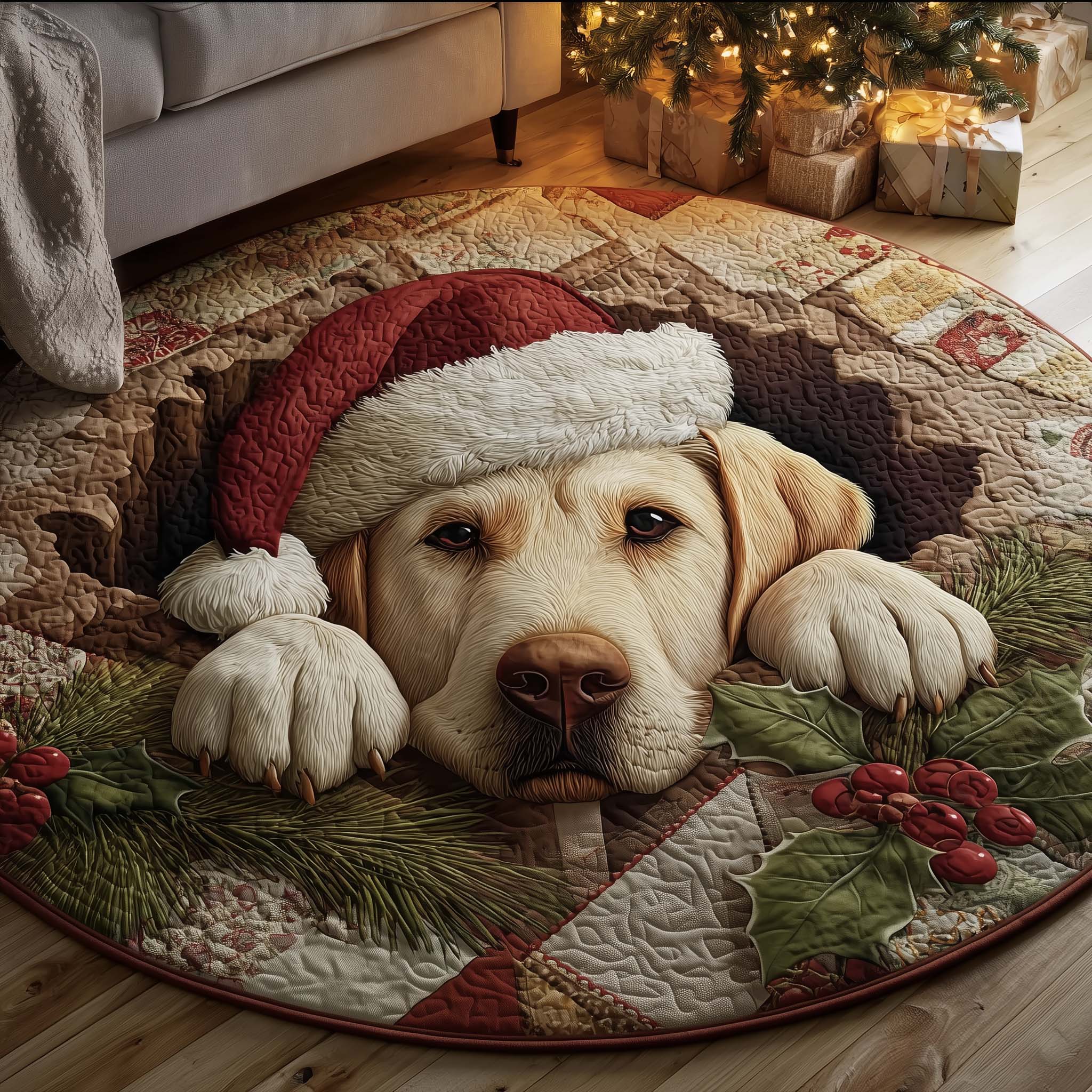 Adorable Labrador Round Mat Rug GFTOTG1789