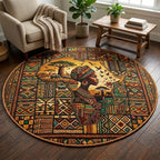 Africa Legacy Round Mat Rug - Nature Design | Serene Home Decor