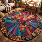 Africa Map Round Mat Rug - Nature Design | Serene Home Decor