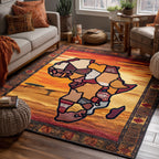 African Dream area rug in a living room