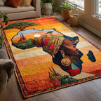African Dream area rug in a living room