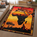 African Dream area rug in a living room