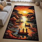 African Dream area rug in a living room