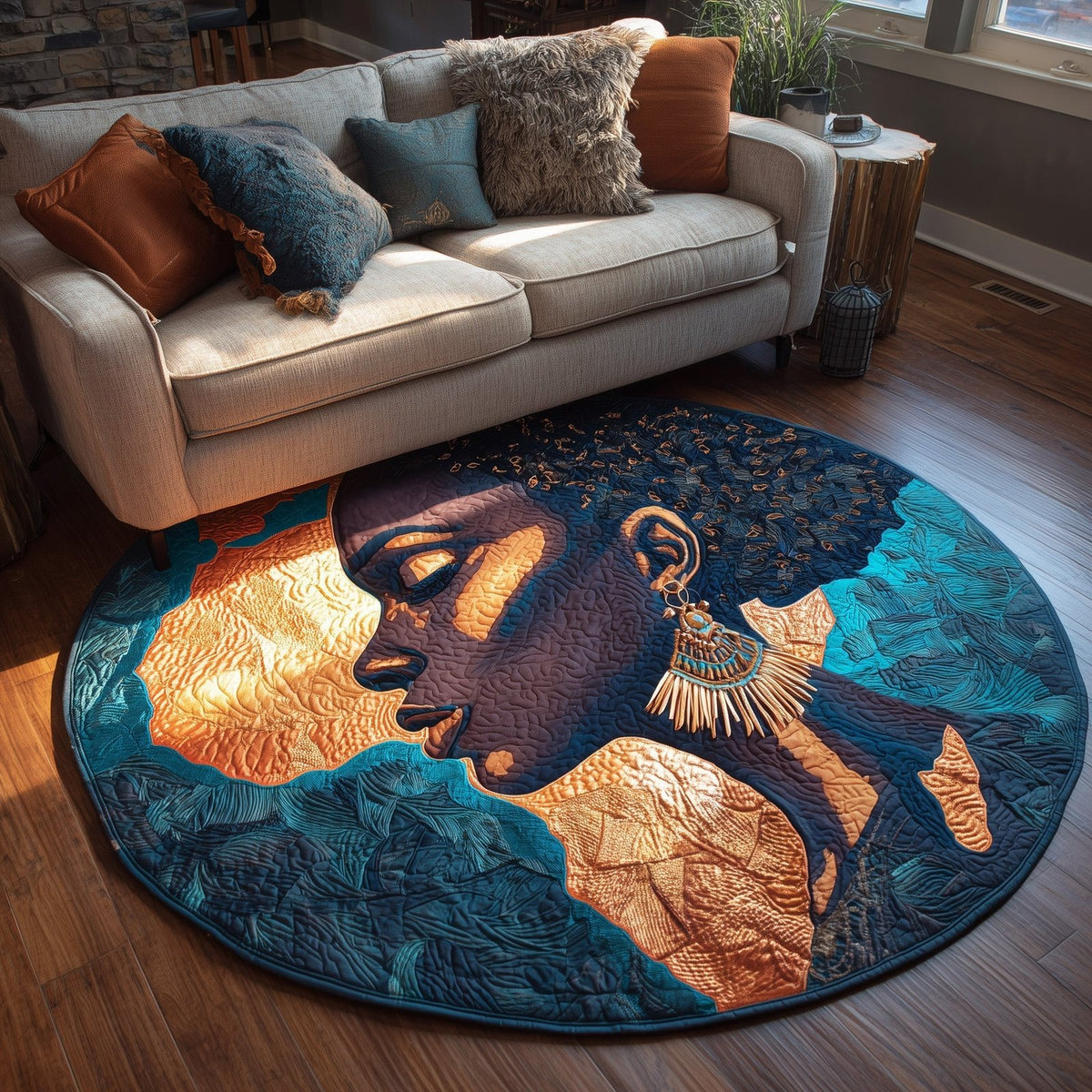 African Dream Round Mat Rug - Nature Design | Serene Home Decor