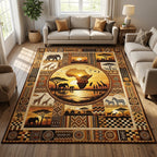 African Heritage area rug in a living room
