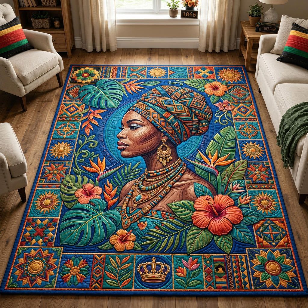 African Heritage area rug in a living room