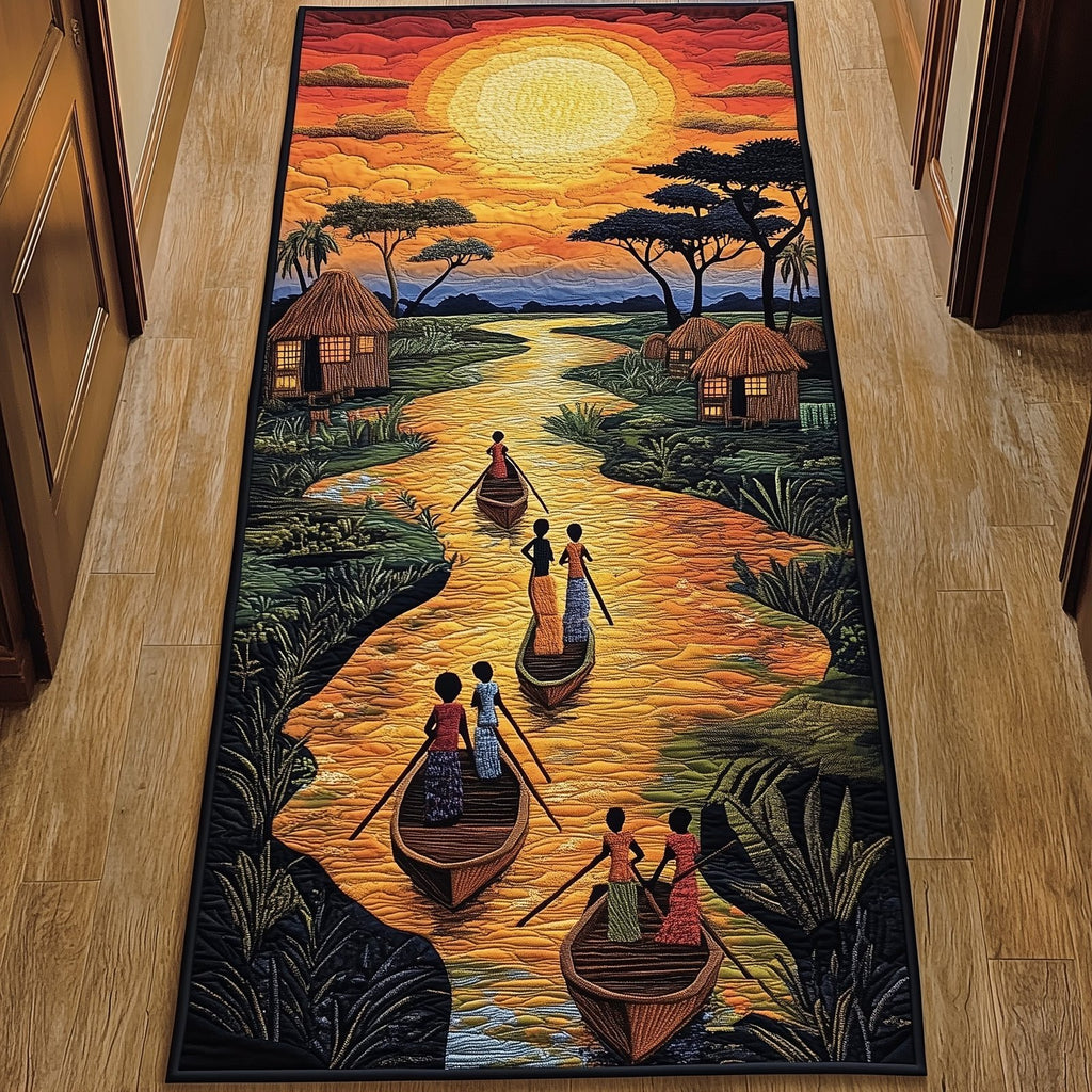 African Horizon Runner Rug - Nature Design | Serene Runner Rug