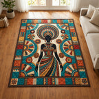 African Queen area rug in a living room