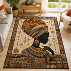 African Queen area rug in a living room