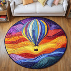Airborne Escape Round Mat Rug - washable non-slip printed rug