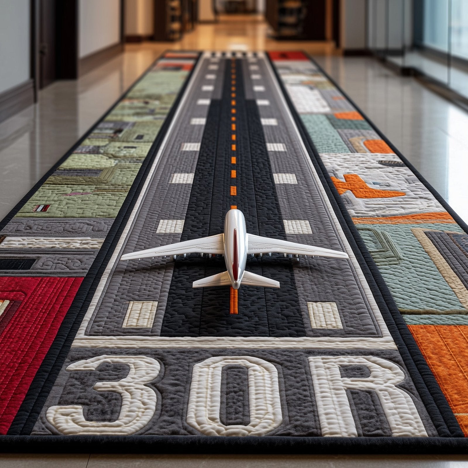 Airport Runway Runner Rug - Nature Design | Serene Runner Rug