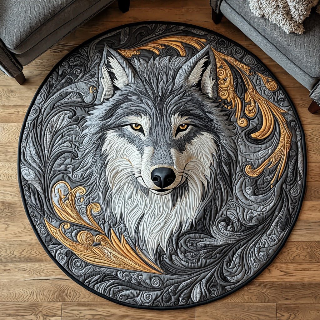 Alpha Trail Round Mat Rug - washable non-slip printed rug