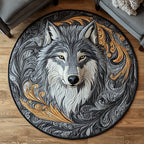 Alpha Trail Round Mat Rug - washable non-slip printed rug