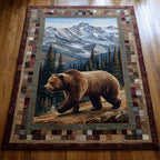 Alpine Bear Spirit area rug in a living room