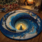Alpine Express Round Mat Rug - washable non-slip printed rug