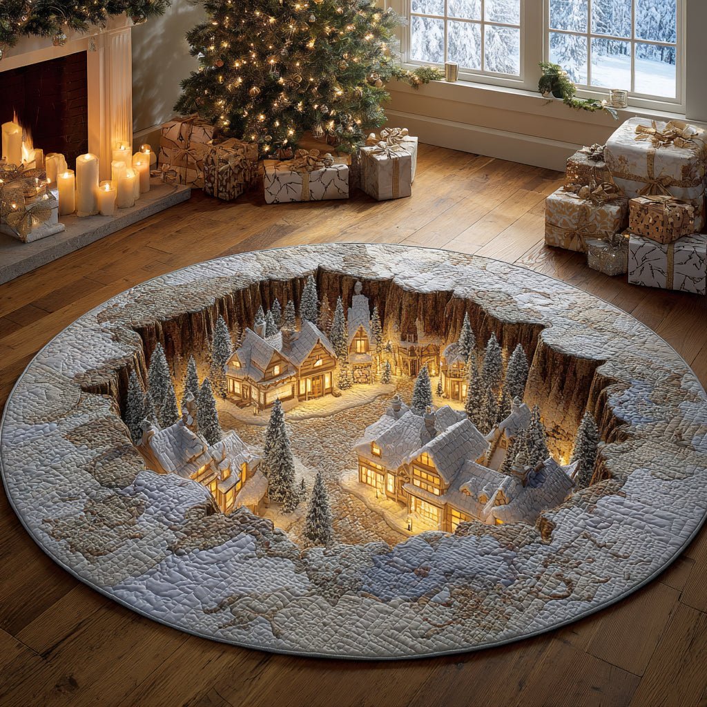 Alpine Lantern Forest Round Mat Rug - Nature Design | Serene Home Decor