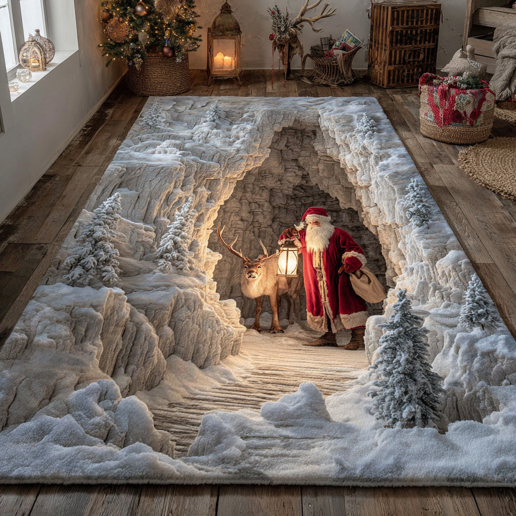 Alpine Santa Claus area rug in a living room