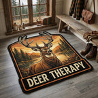Alpine Serenity Custom Shape Area Rug - Nature Design | Die-Cut Non-Slip Rug - washable non-slip printed rug