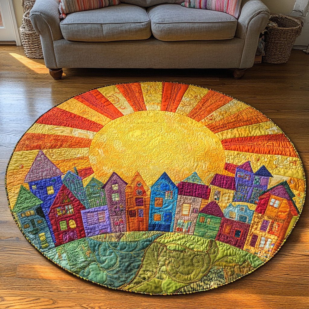 Amber Horizon Round Mat Rug - Nature Design | Serene Home Decor