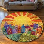 Amber Horizon Round Mat Rug - Nature Design | Serene Home Decor