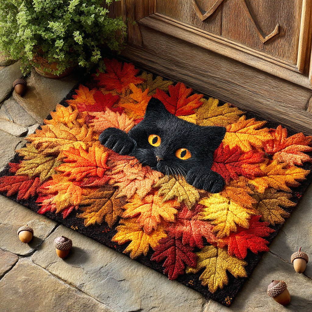 Amber Leaf Shadow Doormat - Nature Design | Printed Welcome Doormat