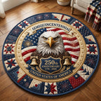 America 250 Eagle Round Mat Rug - Nature Design | Serene Home Decor