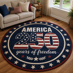 America Proud Round Mat Rug - Nature Design | Serene Home Decor