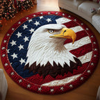 American Eagle Round Mat Rug - washable non-slip printed rug