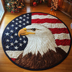 American Eagle (Design 2) Round Mat Rug - washable non-slip printed rug