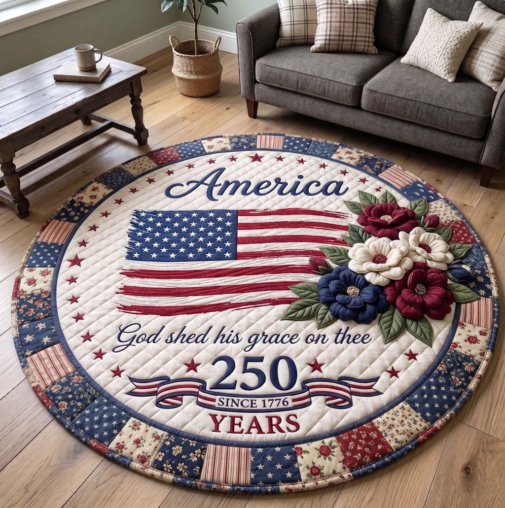 American Pride Round Mat Rug - Nature Design | Serene Home Decor