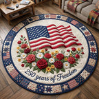 American Pride Round Mat Rug - Nature Design | Serene Home Decor